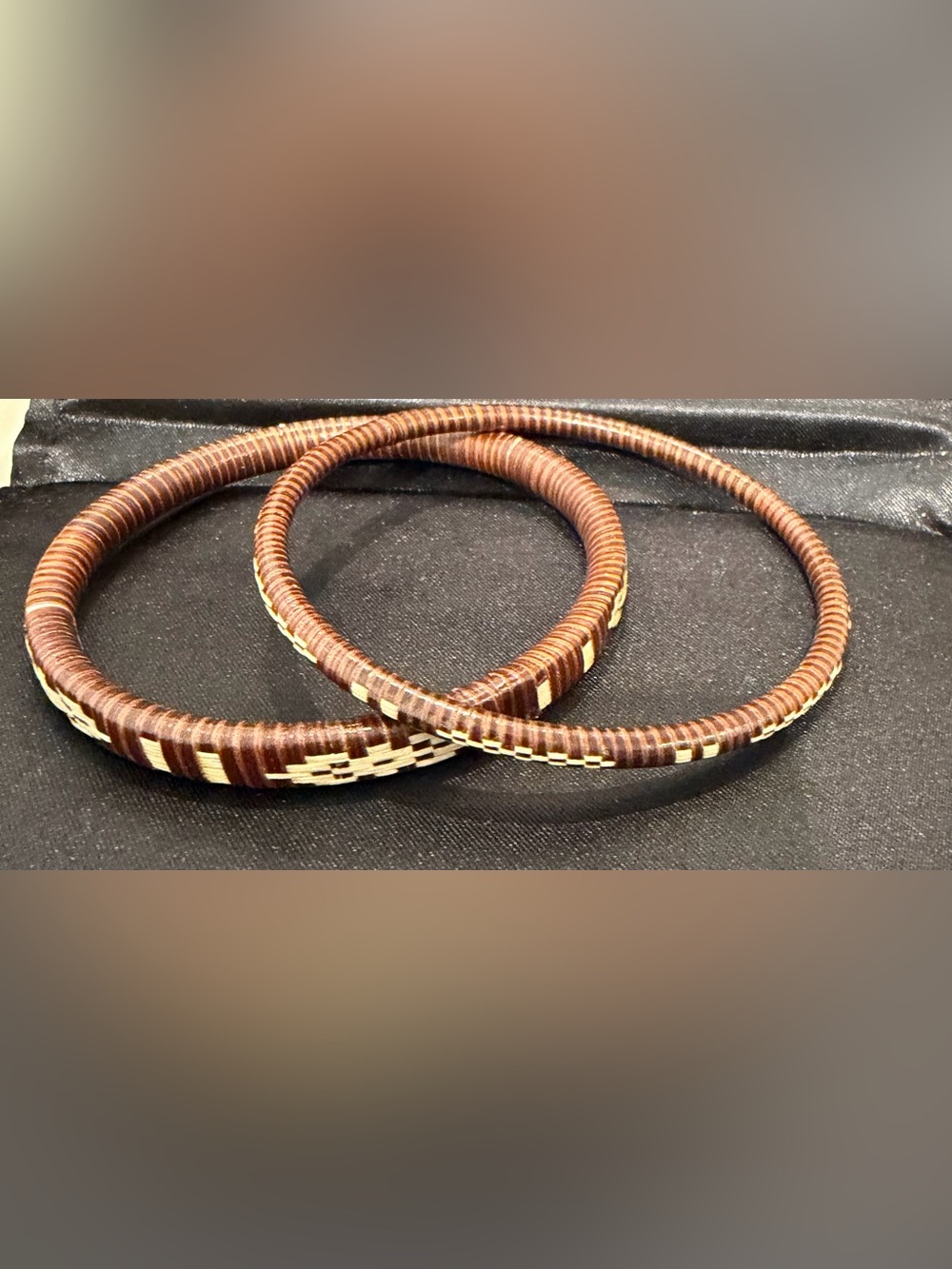 Brown Wrapped Rattan bracelets - Women Accessories